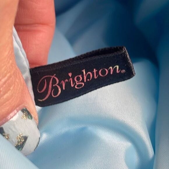 Brighton Dot Print Nylon Crossbody Bag Blue, Black, Gray, White - Picture 15 of 16